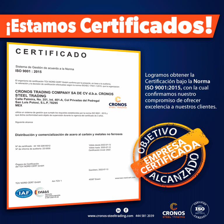 Certificacion ISO 9001 2015
