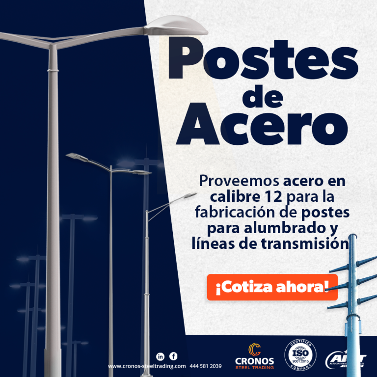 Postes de acero para alumbrado