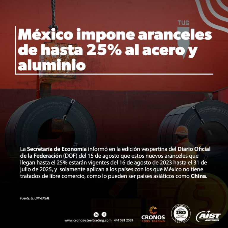 Arancel al acero méxico