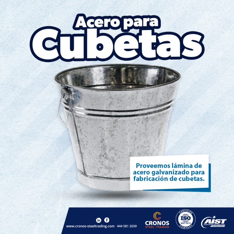 acero para fabricar cubetas