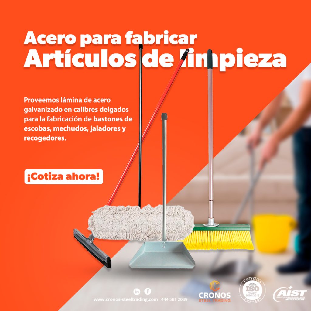 Acero para bastones de escoba trapeadores