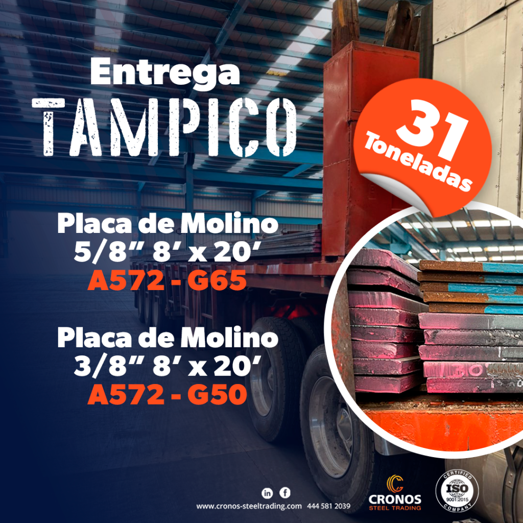 Entrega de Acero en Tampico